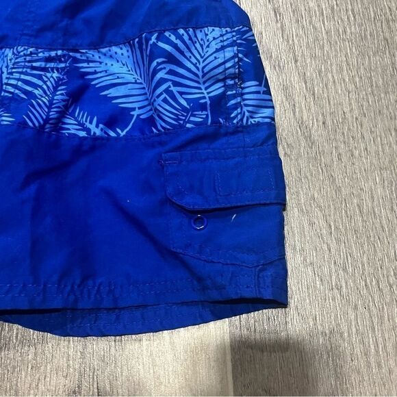 Kid's Body Glove Blue Tropical Print Swimsuit Shorts - Picture 9 of 9